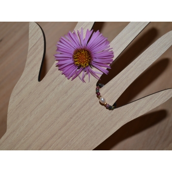 Pierścień z kolorowym turmalinem